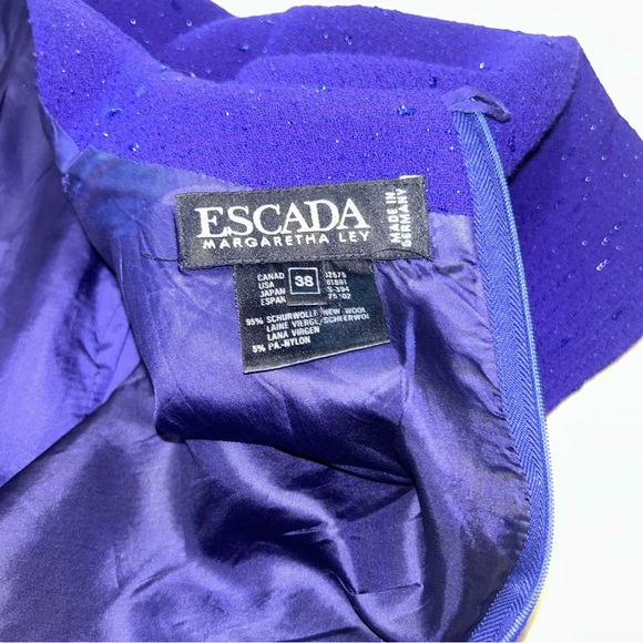 Escada Purple Short Sleeve Dress - Picture 3 of 12